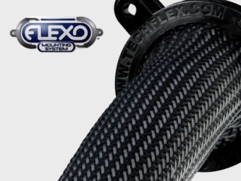 Braided Sleeving Mounting System for Cable Harnesses